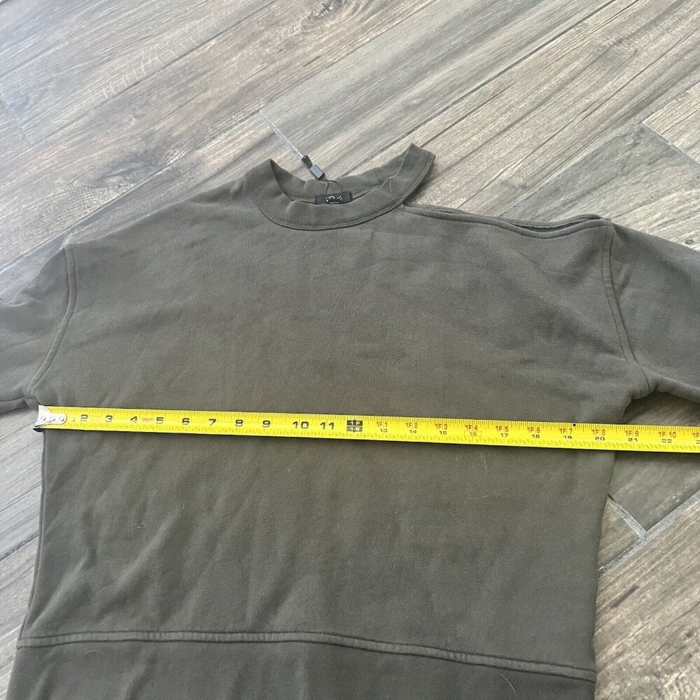 Rails Green Crewneck Sweater Cut Out Size Small - image 4